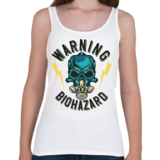 PRINTFASHION Firefighter 02 - Warning biohazard - Női atléta - Fehér