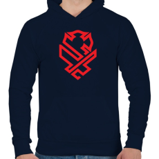 PRINTFASHION Firefighter badge - Férfi kapucnis pulóver - Sötétkék