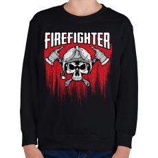 PRINTFASHION Firefighter - Gyerek pulóver - Fekete