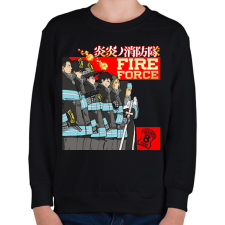 PRINTFASHION Fireforce - Gyerek pulóver - Fekete gyerek pulóver, kardigán