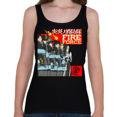 PRINTFASHION Fireforce - Női atléta - Fekete