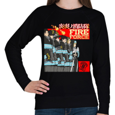 PRINTFASHION Fireforce - Női pulóver - Fekete női pulóver, kardigán