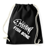 PRINTFASHION fish bone - Sportzsák, Tornazsák - Fekete