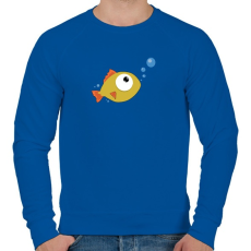 PRINTFASHION Fish - Férfi pulóver - Királykék