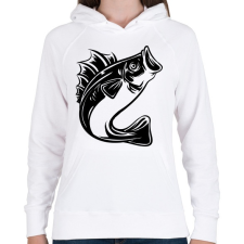 PRINTFASHION fish - Női kapucnis pulóver - Fehér női pulóver, kardigán