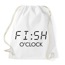 PRINTFASHION FISH o'clock - Sportzsák, Tornazsák - Fehér tornazsák
