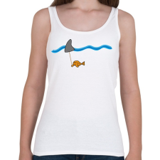 PRINTFASHION fiShark - Női atléta - Fehér női trikó