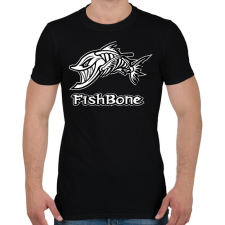 PRINTFASHION Fishbone 1 fehér - Férfi póló - Fekete férfi póló
