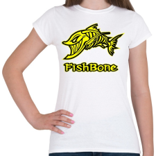 PRINTFASHION Fishbone 1 sárga - Női póló - Fehér női póló