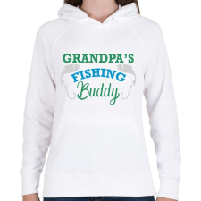 PRINTFASHION Fishing buddy - Női kapucnis pulóver - Fehér női pulóver, kardigán