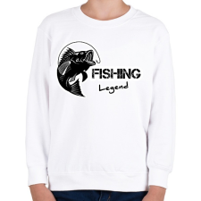 PRINTFASHION Fishing legend - Gyerek pulóver - Fehér gyerek pulóver, kardigán