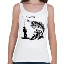 PRINTFASHION fishing - Női atléta - Fehér női trikó