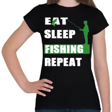 PRINTFASHION Fishing soul - Női póló - Fekete női póló