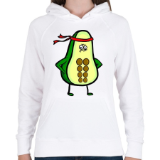 PRINTFASHION Fitness Avocado - Női kapucnis pulóver - Fehér női pulóver, kardigán