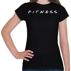 PRINTFASHION Fitness Friends - Női póló - Fekete