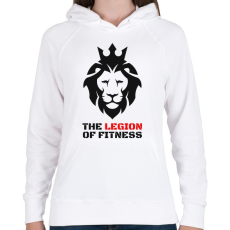 PRINTFASHION Fitness legion - Női kapucnis pulóver - Fehér