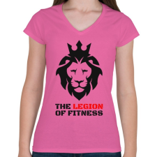 PRINTFASHION Fitness legion - Női V-nyakú póló - Rózsaszín női póló