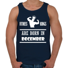 PRINTFASHION Fitnessz királyok decemberben születtek - Férfi atléta - Sötétkék atléta, trikó