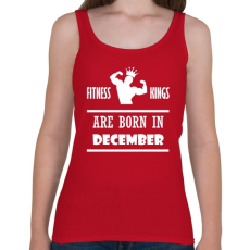 PRINTFASHION Fitnessz királyok decemberben születtek - Női atléta - Cseresznyepiros