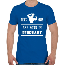 PRINTFASHION Fitnessz királyok februárban születtek - Férfi póló - Királykék férfi póló