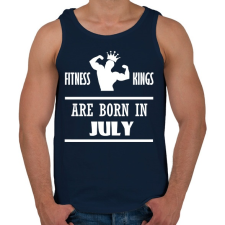 PRINTFASHION Fitnessz királyok júliusban születtek - Férfi atléta - Sötétkék atléta, trikó