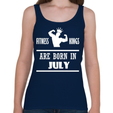 PRINTFASHION Fitnessz királyok júliusban születtek - Női atléta - Sötétkék