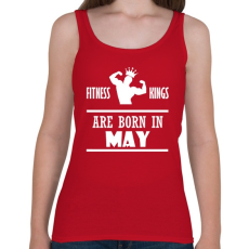 PRINTFASHION Fitnessz királyok májusban születtek - Női atléta - Cseresznyepiros