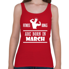PRINTFASHION Fitnessz királyok márciusban születtek - Női atléta - Cseresznyepiros