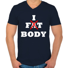 PRINTFASHION Fitt alkat - Férfi V-nyakú póló - Sötétkék