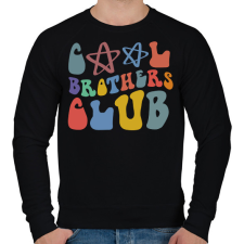 PRINTFASHION Fiútestvér klub - Férfi pulóver - Fekete férfi pulóver, kardigán