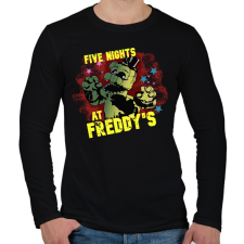 PRINTFASHION Five night at freddys - Férfi hosszú ujjú póló - Fekete férfi póló