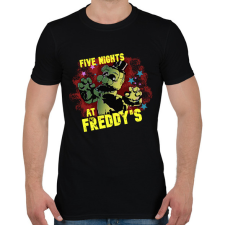 PRINTFASHION Five night at freddys - Férfi póló - Fekete férfi póló