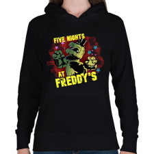 PRINTFASHION Five night at freddys - Női kapucnis pulóver - Fekete női pulóver, kardigán