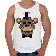 PRINTFASHION Five nights at Freddy's - fnaf - Férfi atléta - Fehér
