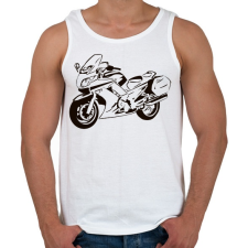 PRINTFASHION fjr - Férfi atléta - Fehér atléta, trikó