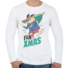 PRINTFASHION Fkn Christmas - kbsztt Karácsony - Férfi hosszú ujjú póló - Fehér