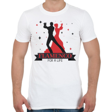 PRINTFASHION Flamenco for a life - Férfi póló - Fehér férfi póló