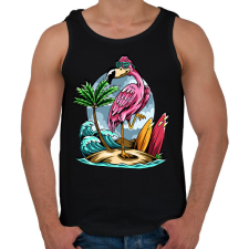 PRINTFASHION flamingo - Férfi atléta - Fekete atléta, trikó