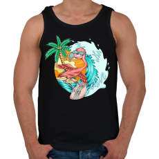 PRINTFASHION flamingo - Férfi atléta - Fekete