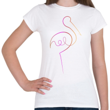 PRINTFASHION Flamingó - Női póló - Fehér női póló