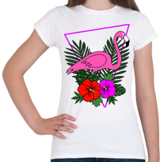 PRINTFASHION Flamingo  - Női póló - Fehér