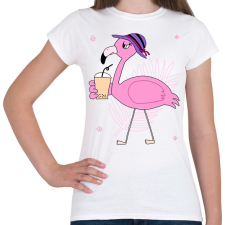PRINTFASHION Flamingo - Női póló - Fehér női póló