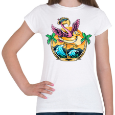 PRINTFASHION Flamingo  - Női póló - Fehér női póló