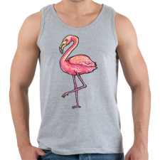 PRINTFASHION Flamingó vízfesték - Férfi atléta - Sport szürke atléta, trikó