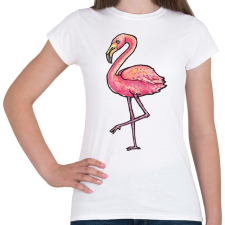 PRINTFASHION Flamingó vízfesték - Női póló - Fehér női póló