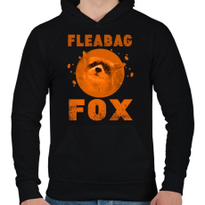 PRINTFASHION FLEABAG FOX2 - Férfi kapucnis pulóver - Fekete