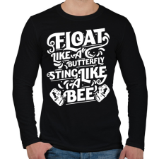 PRINTFASHION Float like a butterfly - Férfi hosszú ujjú póló - Fekete férfi póló