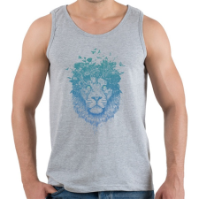 PRINTFASHION Floral lion - Férfi atléta - Sport szürke atléta, trikó