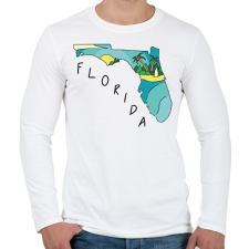 PRINTFASHION Florida - Férfi hosszú ujjú póló - Fehér férfi póló
