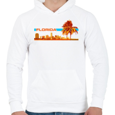 PRINTFASHION Florida - Férfi kapucnis pulóver - Fehér férfi pulóver, kardigán